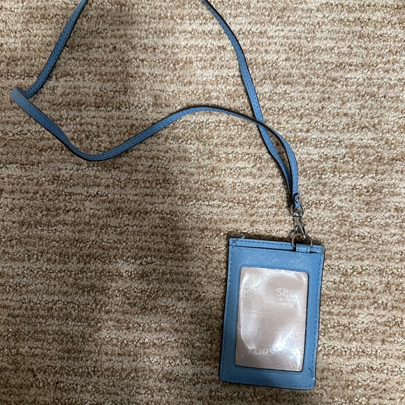Michael Kors Blue Card Holder with Lanyard - Picture 2 of 2